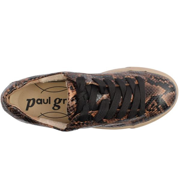 Paul Green leather snake skin effect platform sneakers