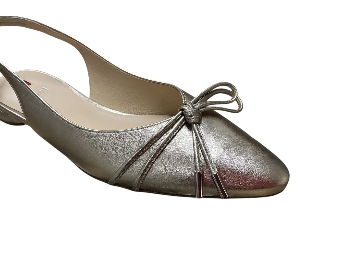 hōgl gold leather slingback ballerina pump