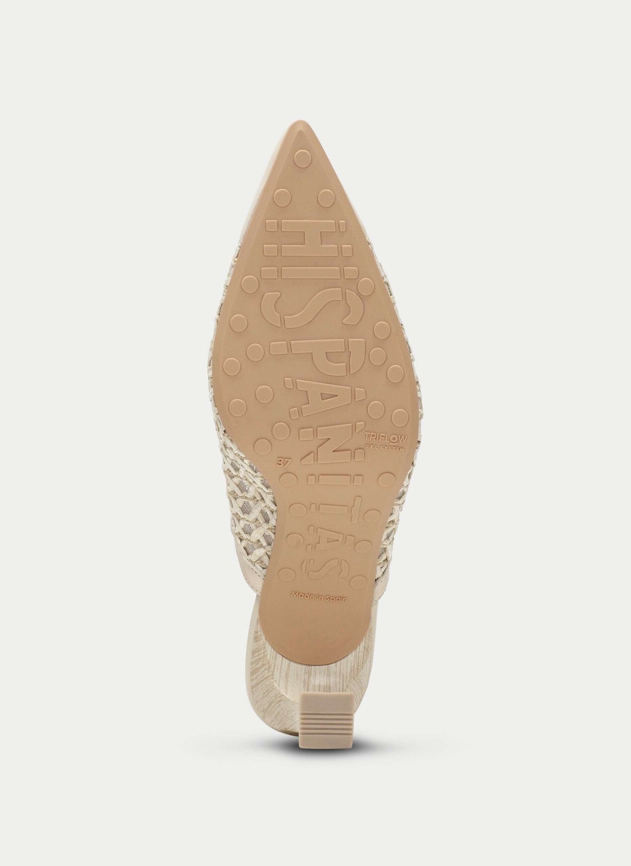 Hispanitas cream raffia and leather Mary Jane pointed slingback shoes - Melissakshoes