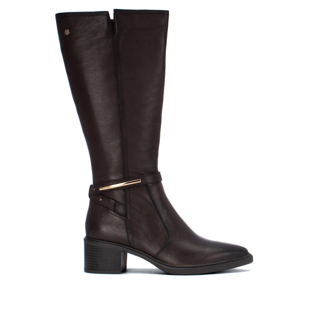 Carmela brown leather knee high boots