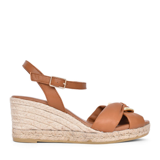 Viguera tan leather wedge sandals