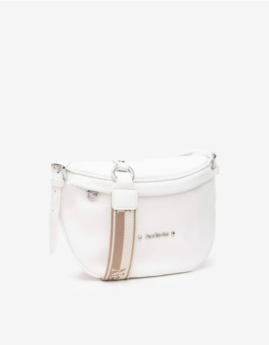 Nerogiardini white leather crossbody handbag