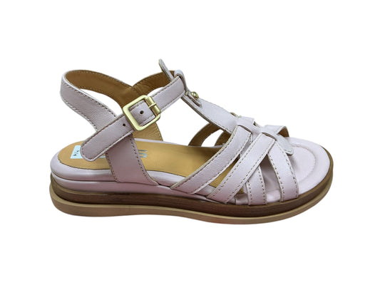 MJUS baby pink leather strappy sandals