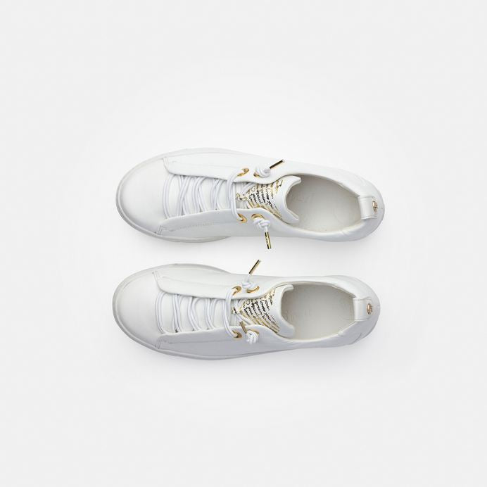 Paul Green white leather platform sneakers