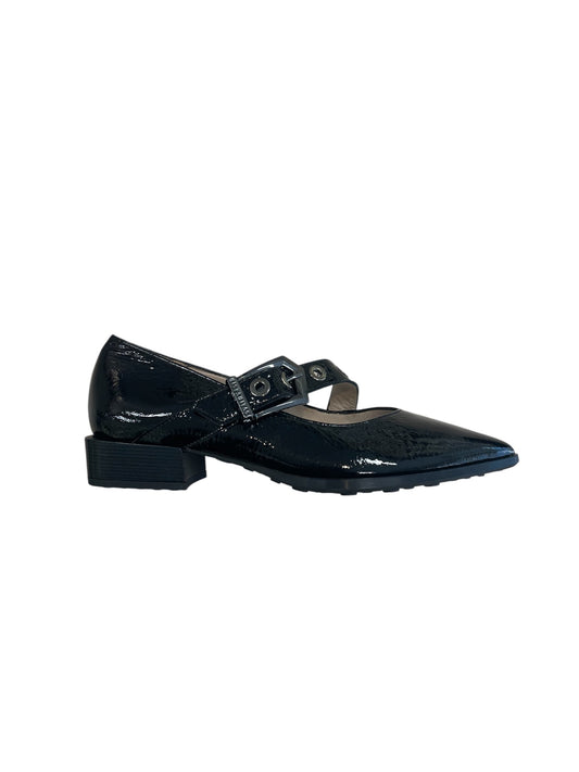 Hispanitas black patent leather ballerinas