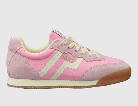 Gant pink and white suede and nylon  retro sneakers