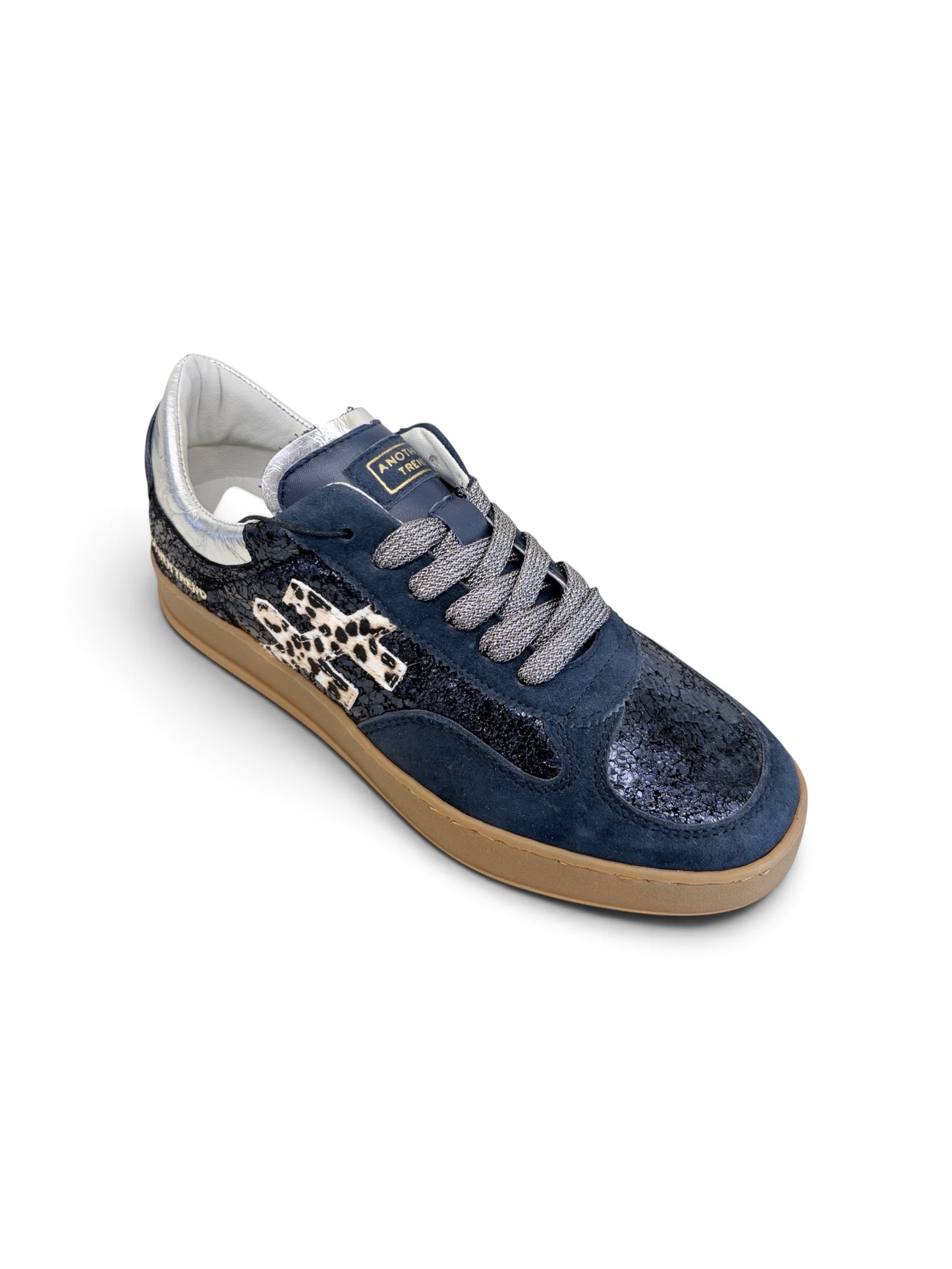 ANOTHER TREND navy metallic sneaker