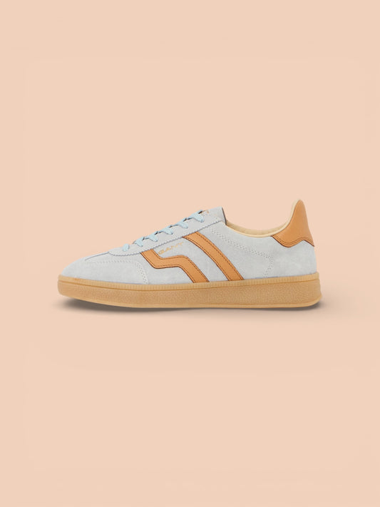Gant sky blue suede and tan leather sneaker - Melissakshoes