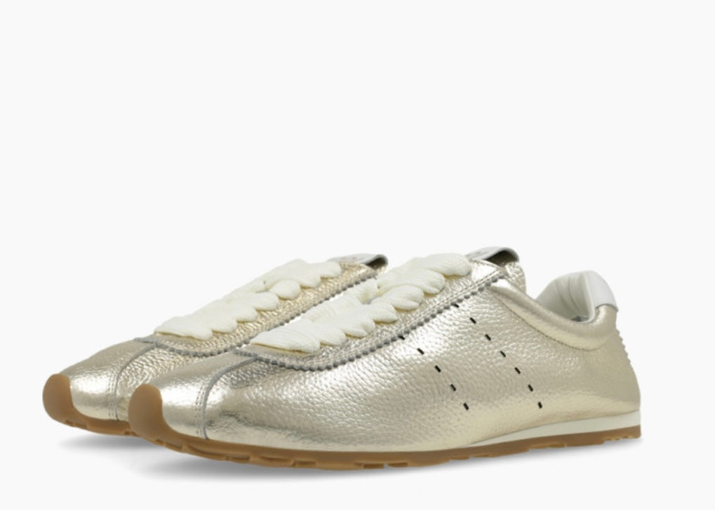 Lodi gold leather sneakers