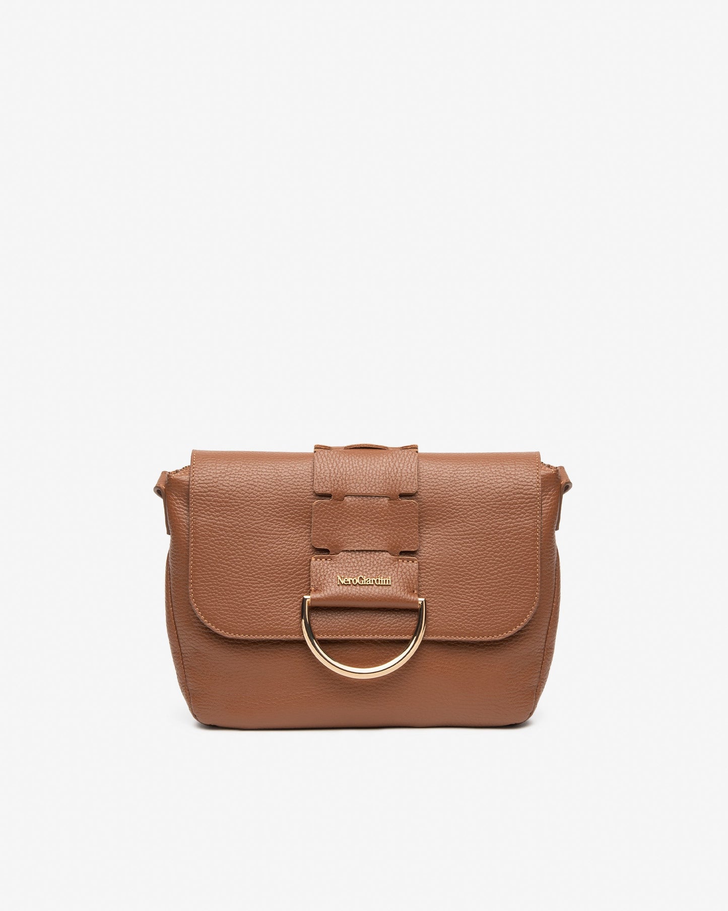 NeroGiardini tan leather crossbody bag