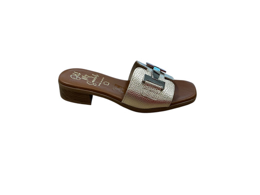 Oh My Sandals gold leather slide