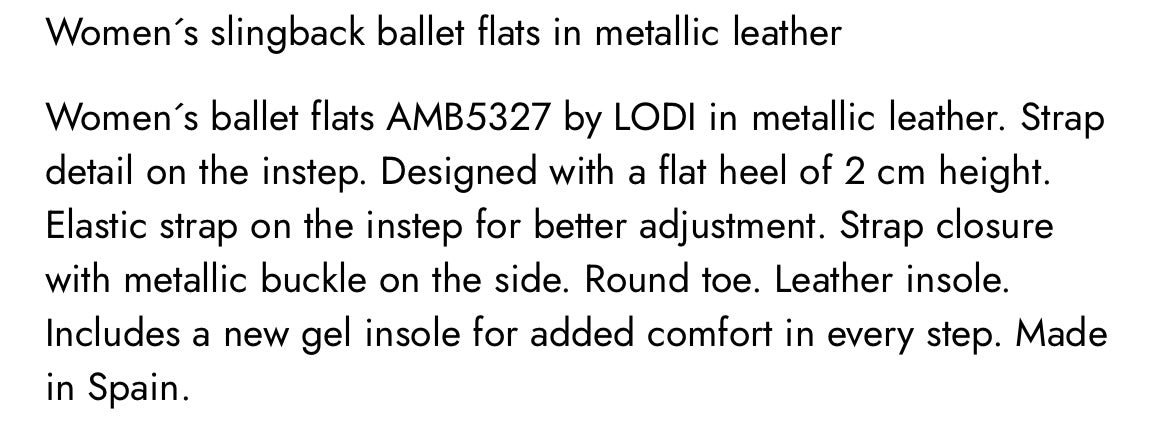 Lodi gold and black leather slingback ballerina flats