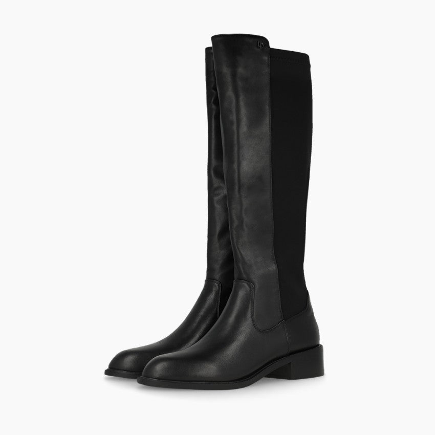 Lodi black knee high boots