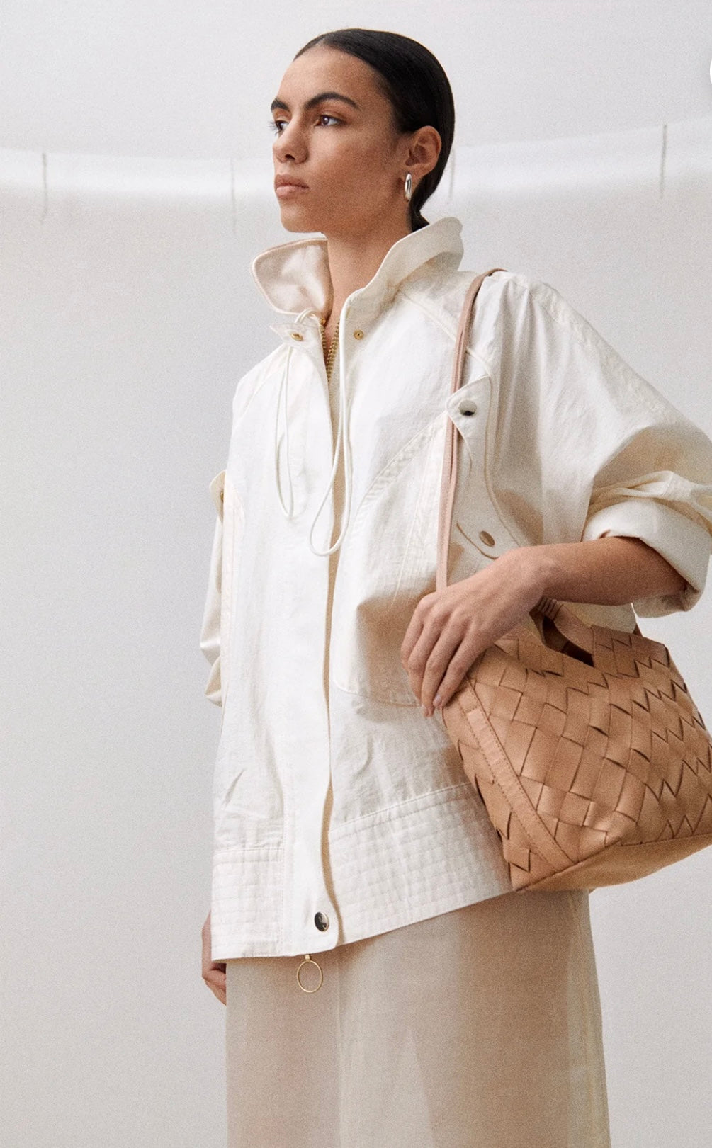Alēo tan leather shopper handbag