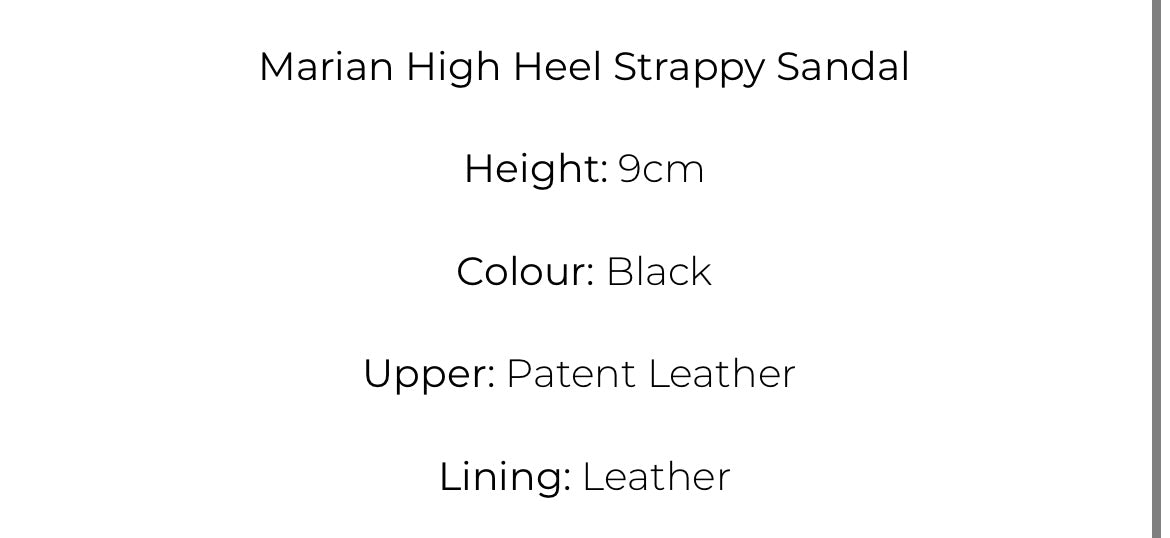 Marian black leather  high heel sandals