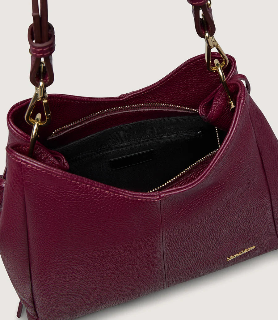 Marco Moreo burgundy leather shoulder bag