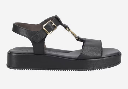 Paul Green black leather sandal