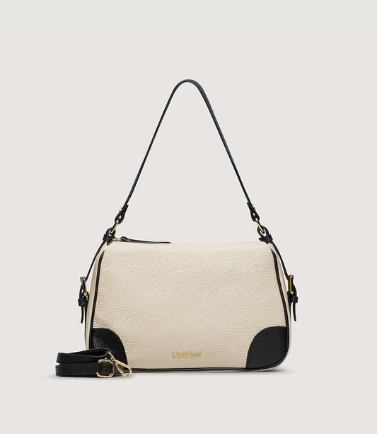Marco Moreo cream and black leather shoulder bag