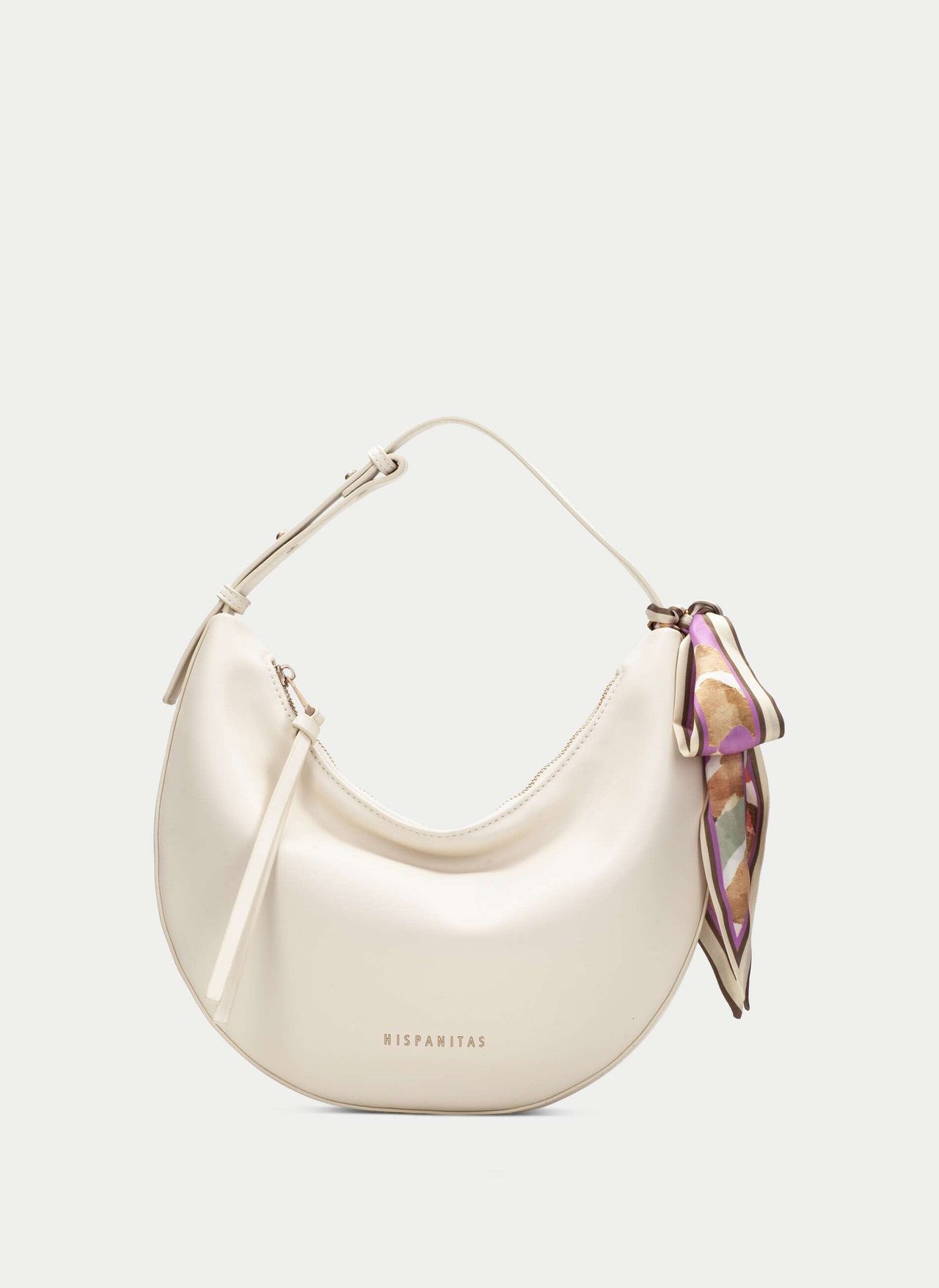 Hispanitas cream leather shoulder bag