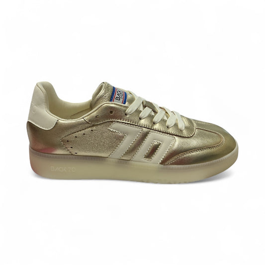Back 70 metallic gold & cream sneaker
