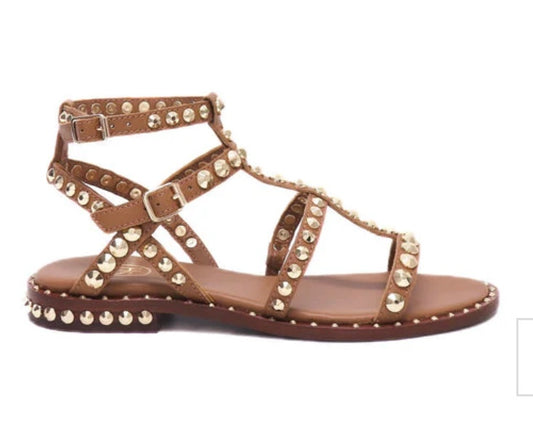 ASH tan leather gladiator sandal