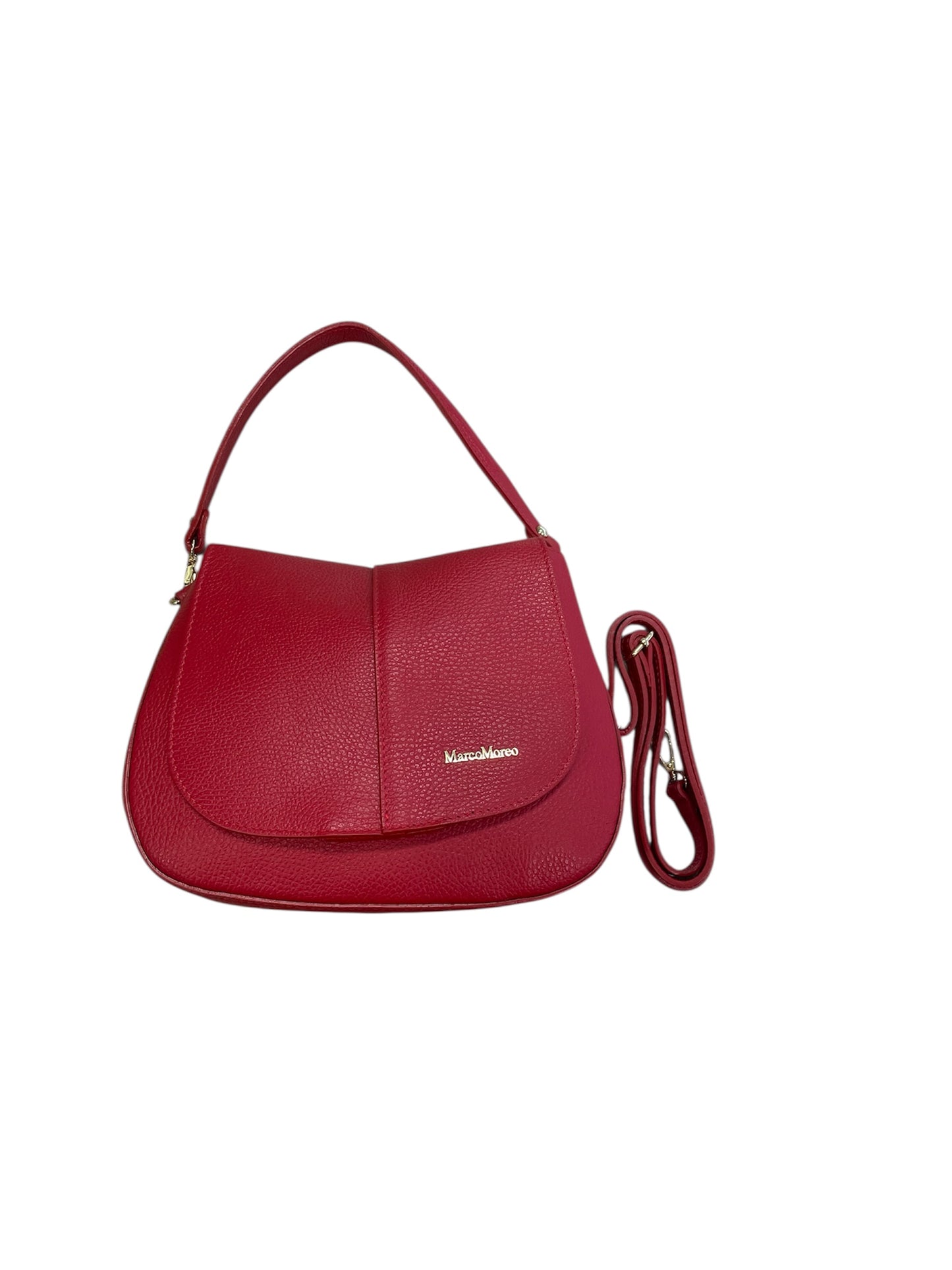 Marco Moreo red leather shoulder bag