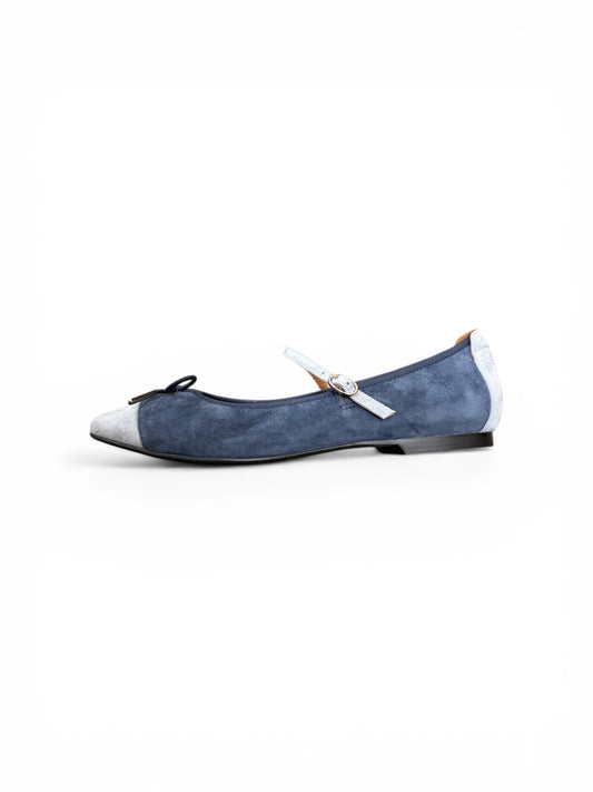 Adige navy and blue ballerinas