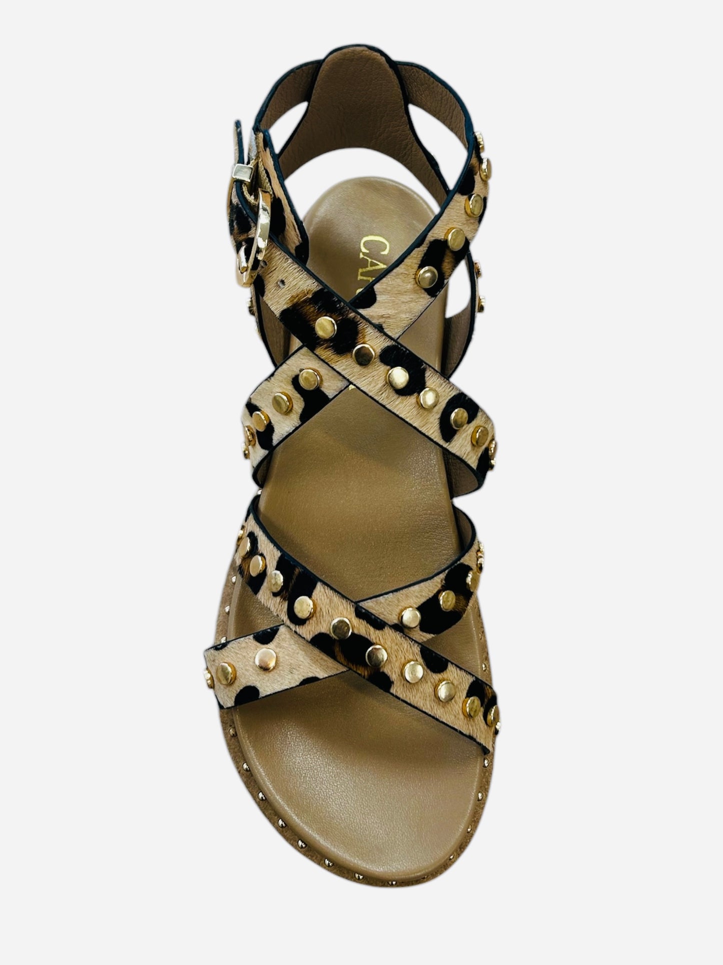 Carmela leopard print gladiator sandal