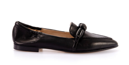 Pomme D’or black leather moccasins