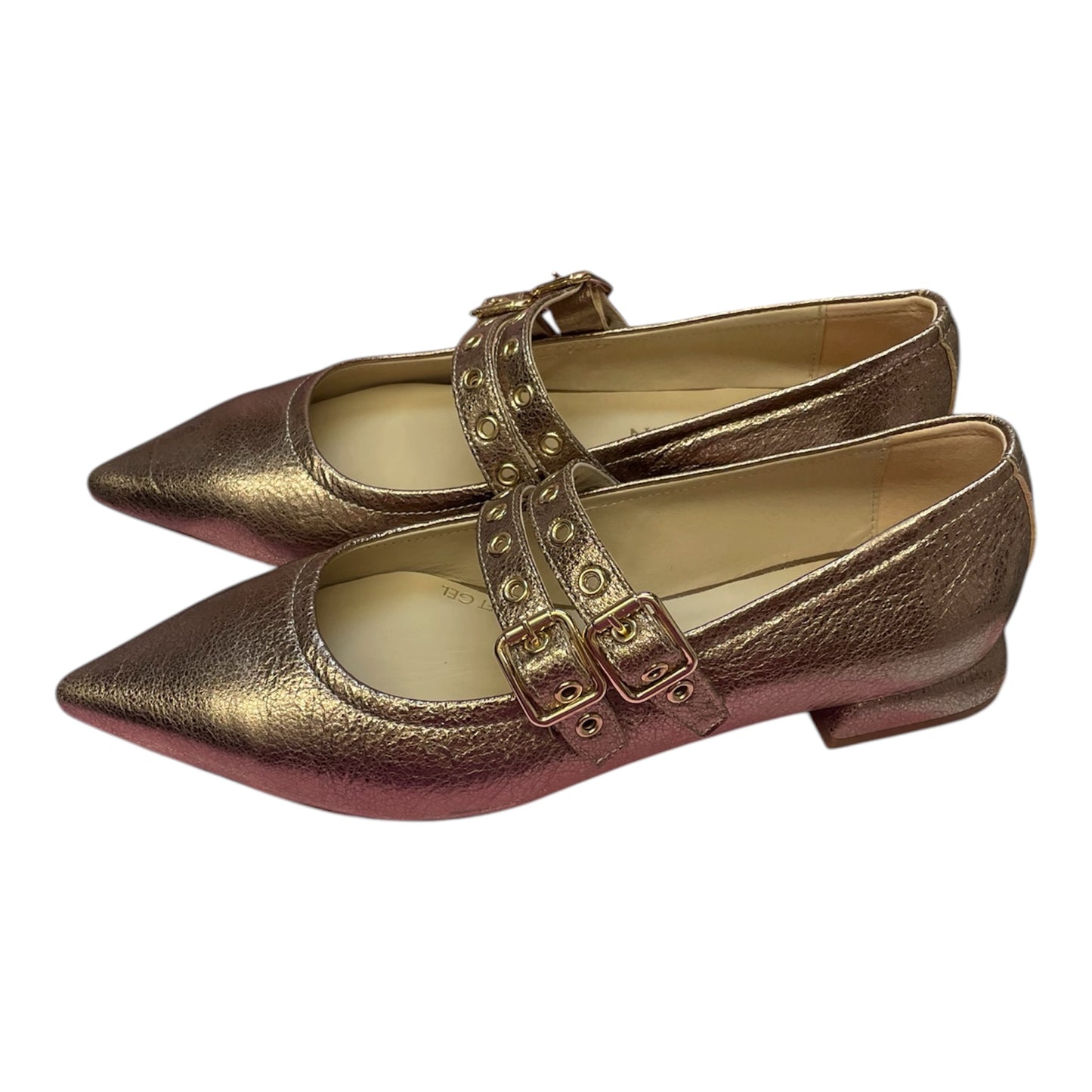 Marian bronze leather Mary Jane shoes