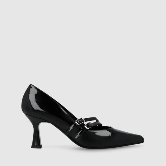 Lodi patent leather shoes with straps