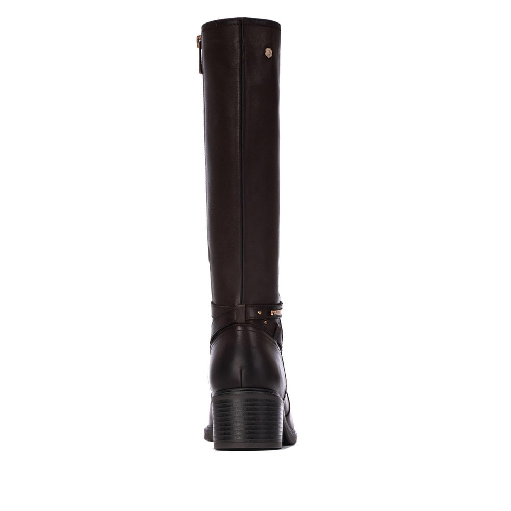 Carmela brown leather knee high boots