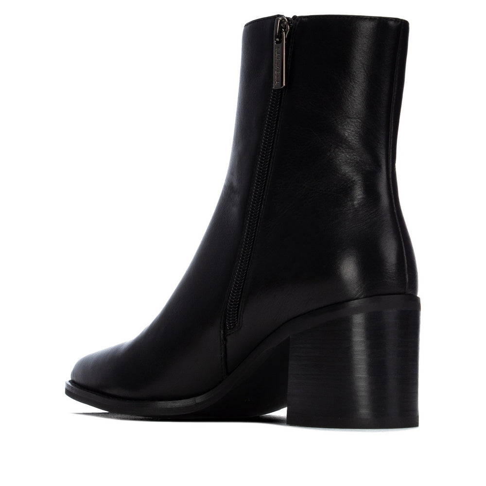 Carmela black leather ankle boots