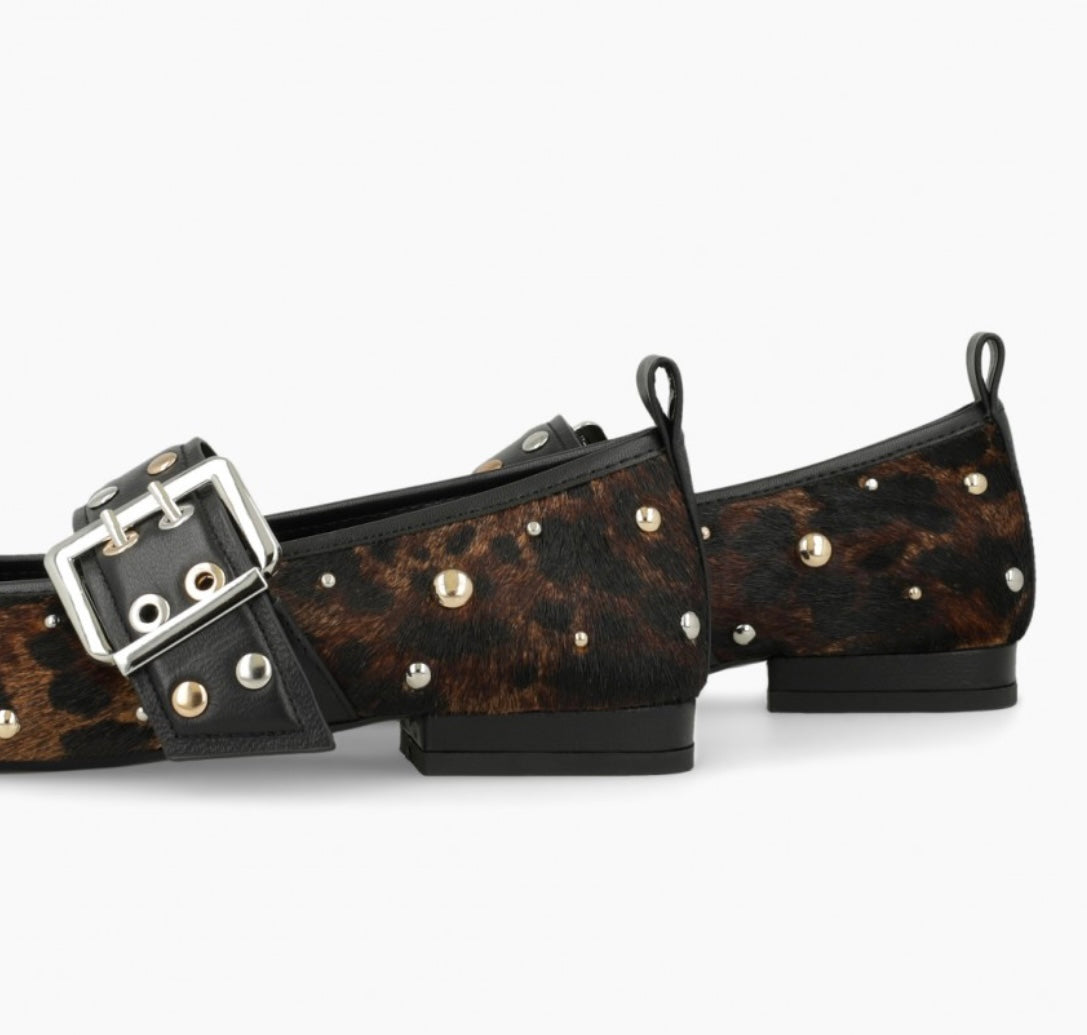 Lodi animal print ballerina pumps