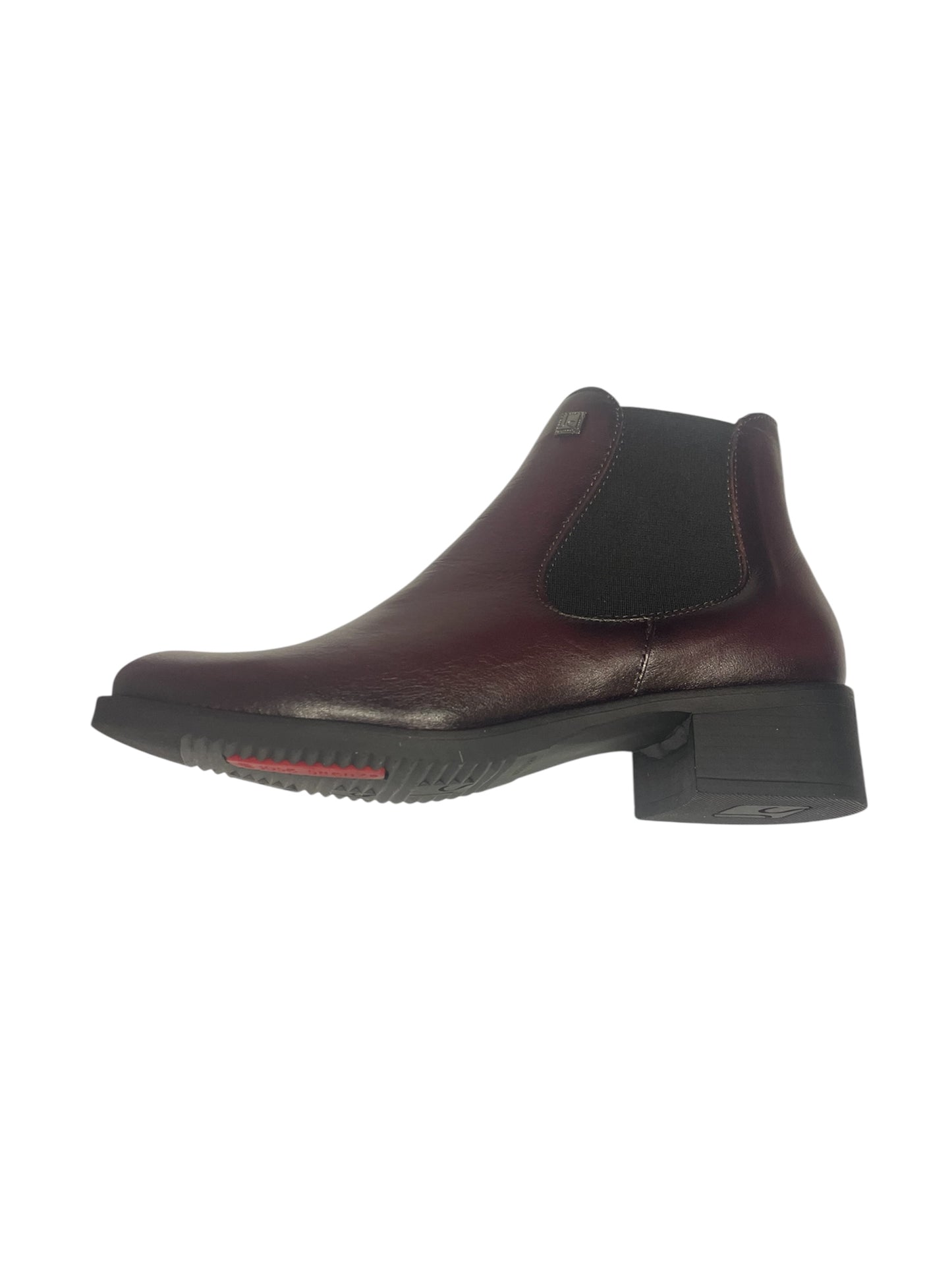 Jose Saenz cherry leather chelsea   ankle boots