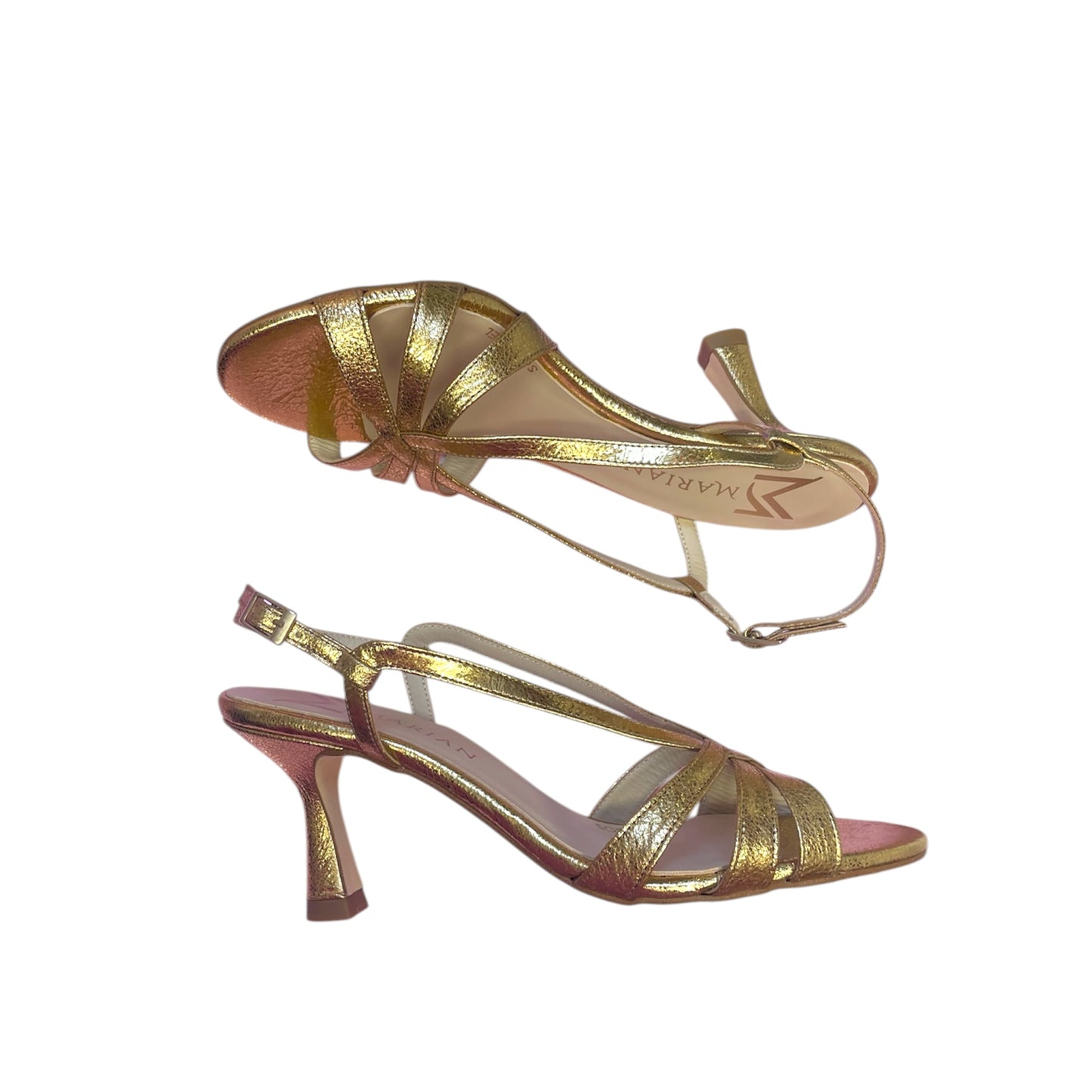Marian gold leather  sandals with heel