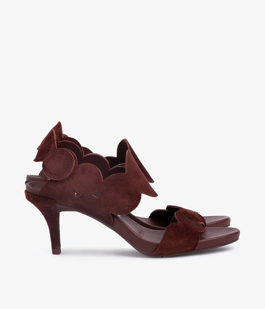 Pedro García burgundy suede sandal