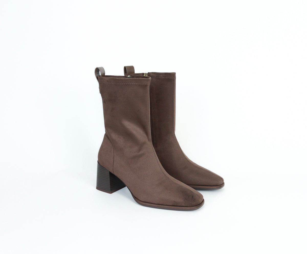 Lodi brown suede sock boot
