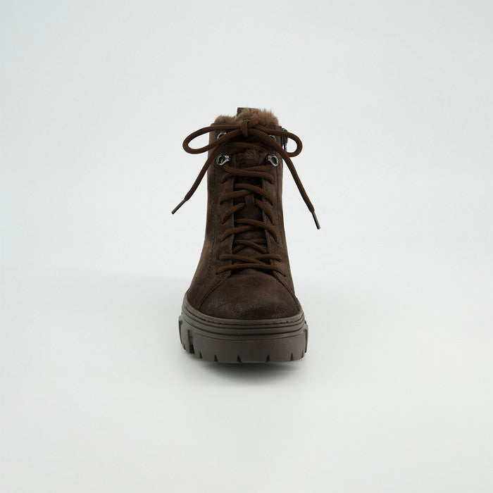 Paul Green dark brown suede ankle boots