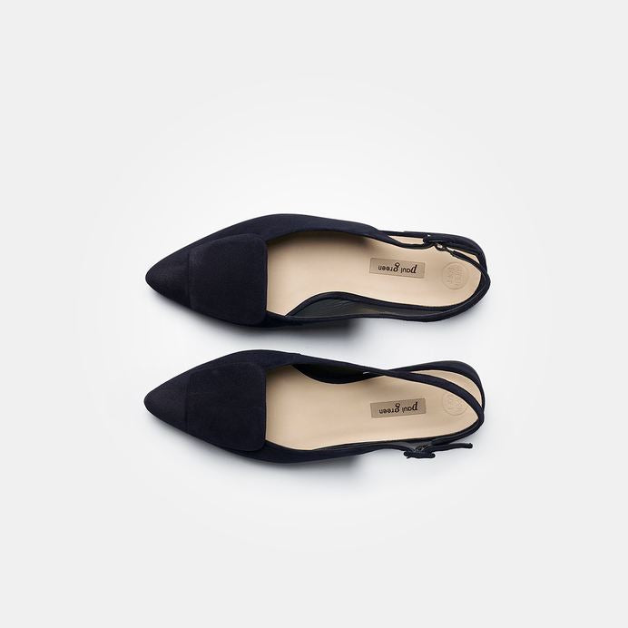 Paul Green navy suede slingback sandal - Melissakshoes