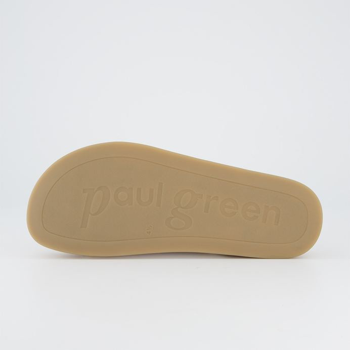 Paul Green white leather mules with gold studded detail - Melissakshoes