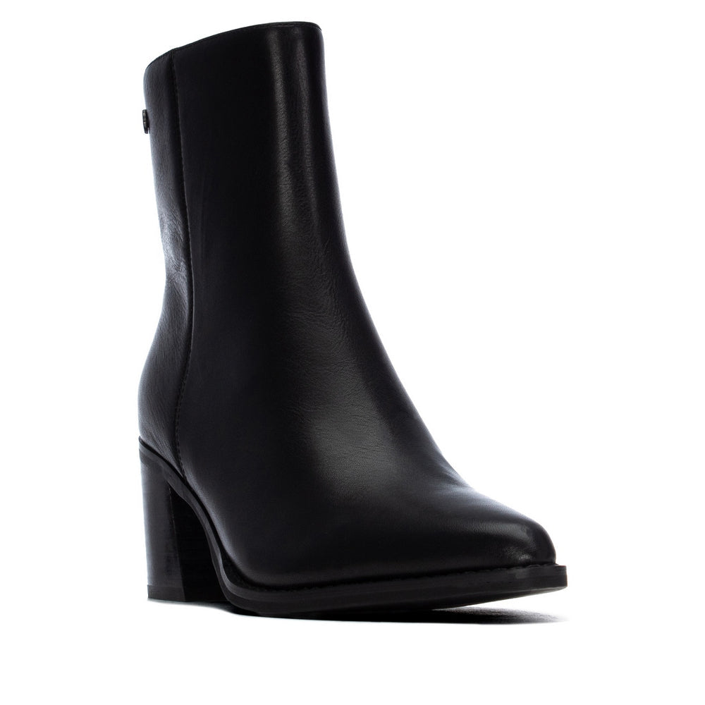 Carmela black leather ankle boots