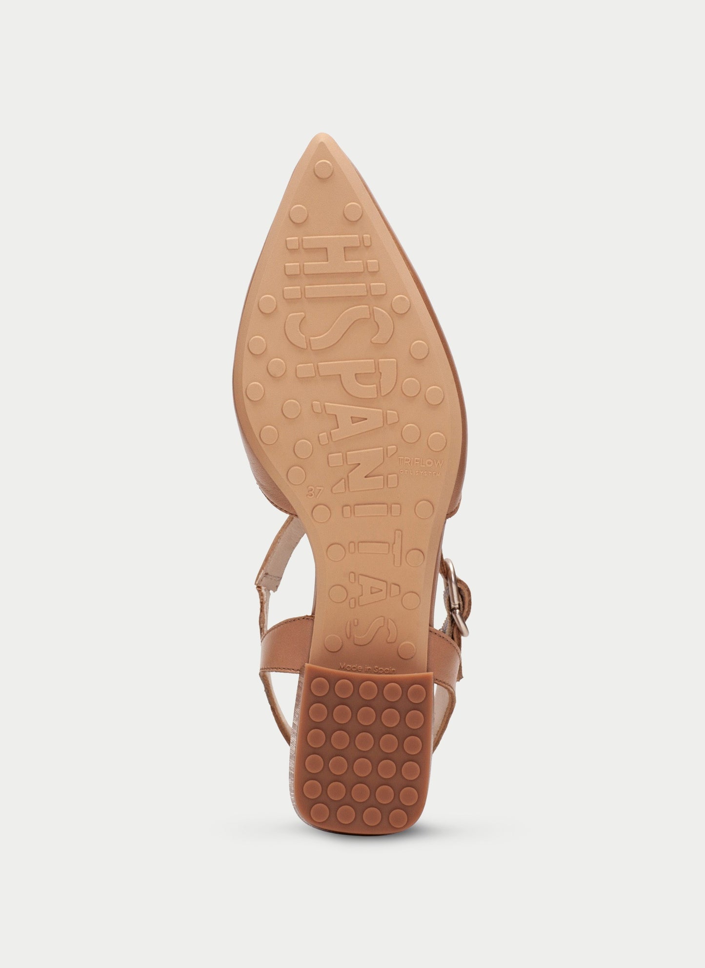 Hispanitas almond leather pointed slingback shoes