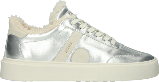 Blackstone silver leather sneakers