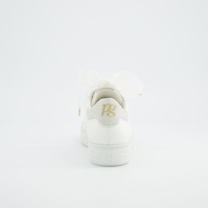 Paul Green white leather sneakers - Melissakshoes