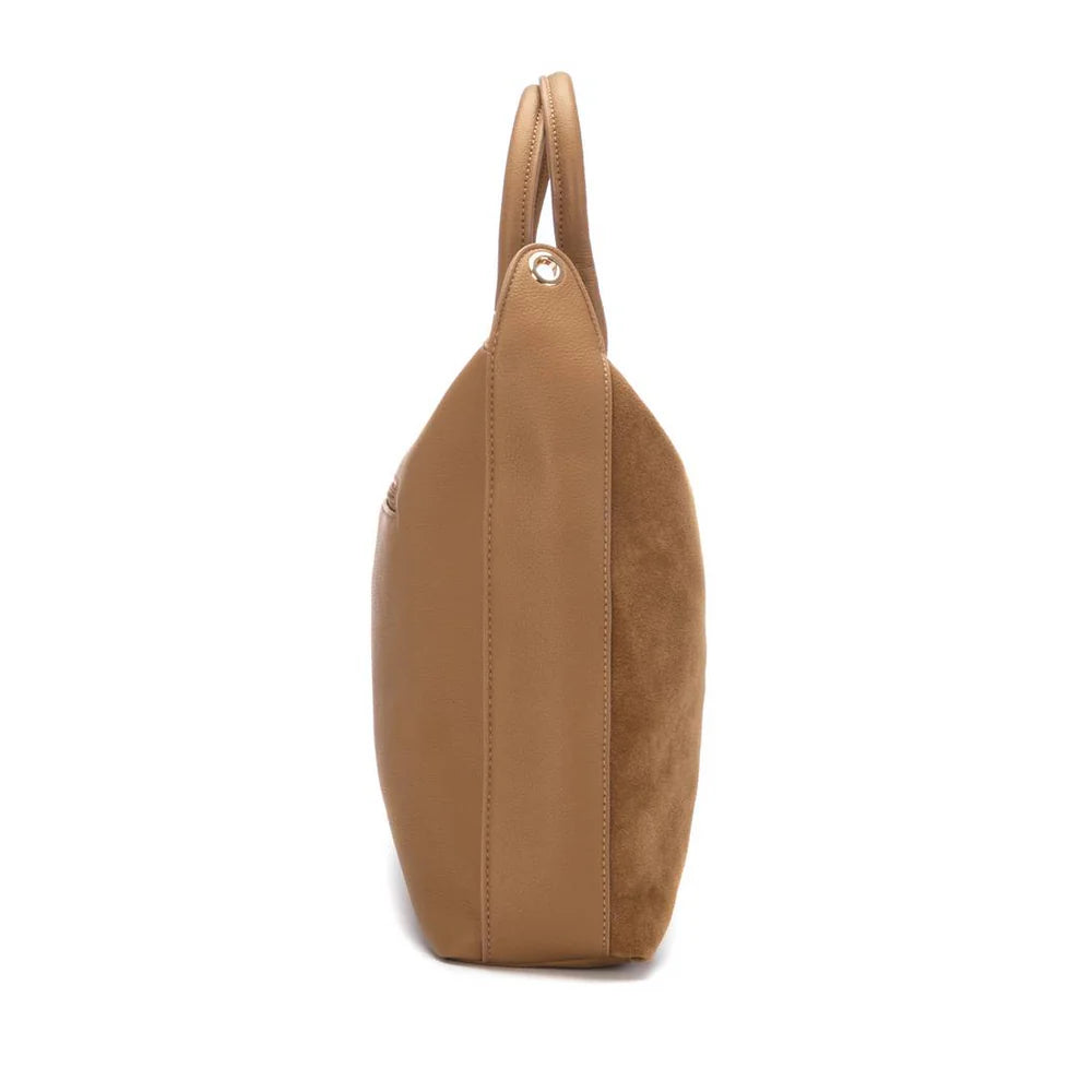 Carmela tan tote bag