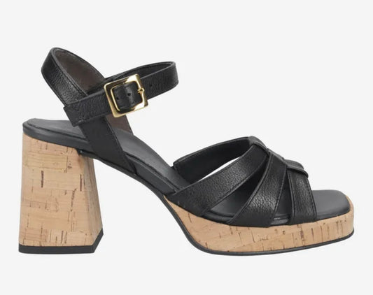 Paul Green black leather sandals
