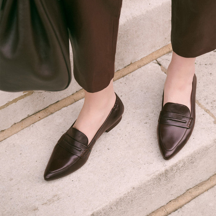 Paul Green brown leather loafer