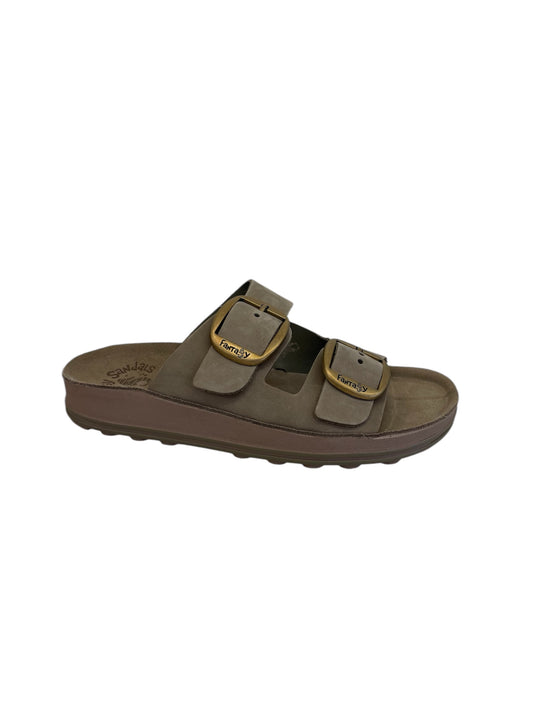 Fantasy sandals kaki suede sandals