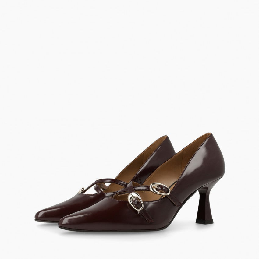Lodi burgundy patent leather shoes